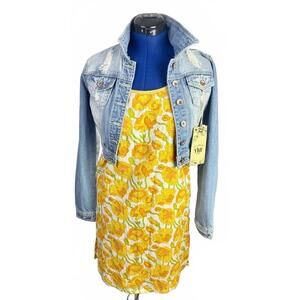 Vintage Westside Yellow Floral Sundress – Size M – Cottagecore Summer Dress